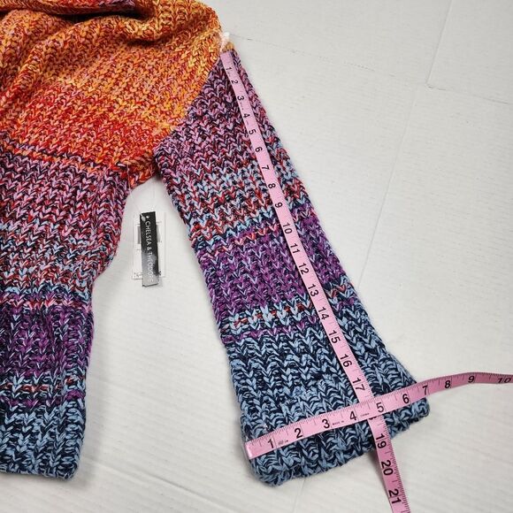 Chelsea & Theodore Multicolor Knit Cowl Neck Sweater Size L - Picture 8 of 16